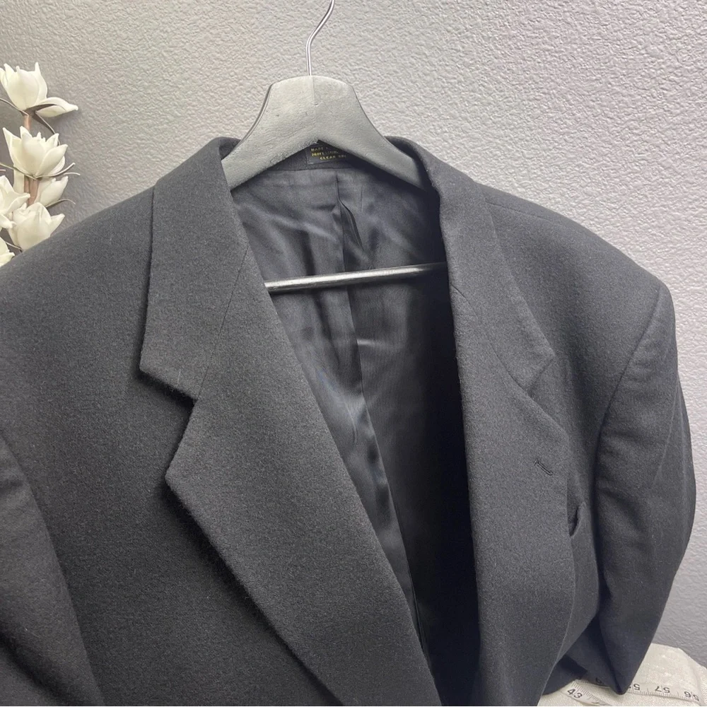 Oscar de la renta studio wool suit coat black men - Picture 8 of 12